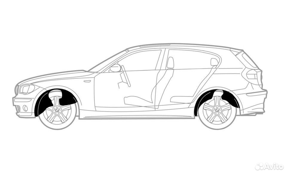 Подкрылки задние renault Duster