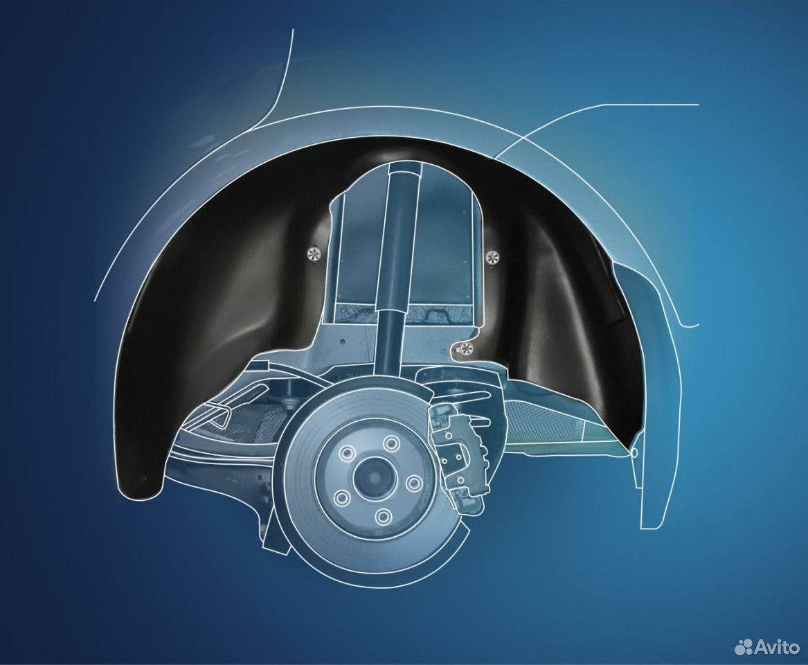 Подкрылки передние и задние на Chevrolet Spark