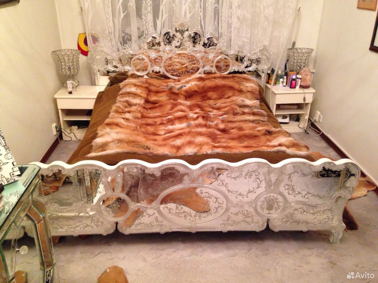 Кровать из Муранского стекла, антиквариат — фотография №1