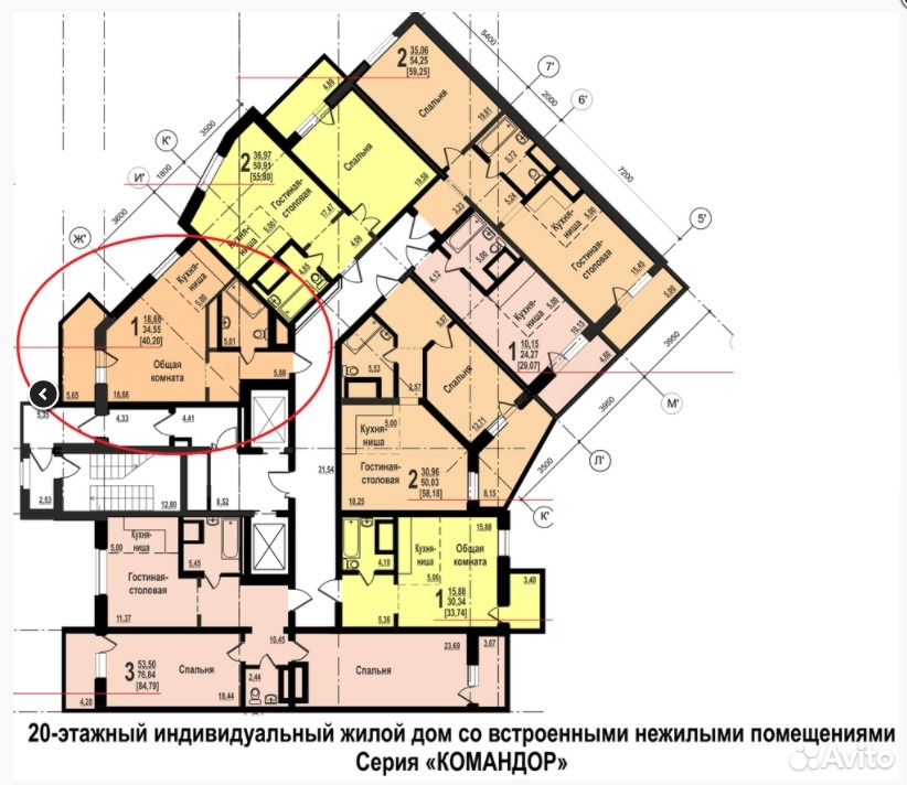 План угловой секции