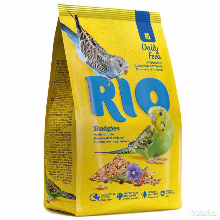Корм RIO Основной рацион для волнистых попугаев купить на Зозу.ру - фотография № 1