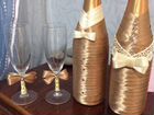 Украшение свадебных шампанского, бокалов, свечей объявление продам