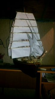 Модель корабля барк Седов 1:110