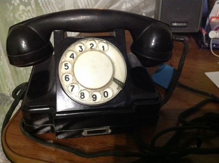 Карболитовый телефон, винтаж 1962 года