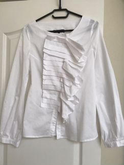 Блуза белая, хлопок, размер S