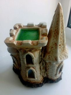Замок для аквариума керамика