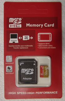 Микро SD-карта 32 Гб, 10 класс