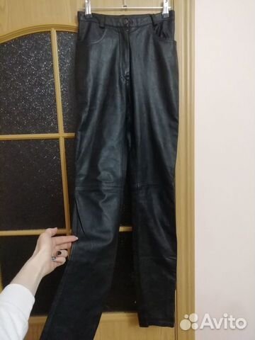 Брюки кожанные. Италия. р. 38-40