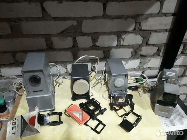 Диапроекторы фильмоскопы с диафильмами из СССР