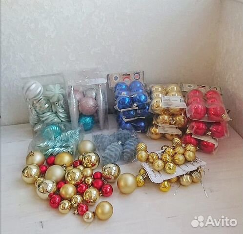 Елочные игрушки новогодние украшения пластиковые