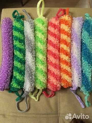 Мочалки в наличии и на заказ, разных цветов