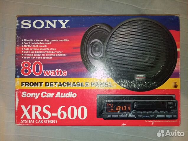 Винтажная кассетная автомагнитола sony XRS-600