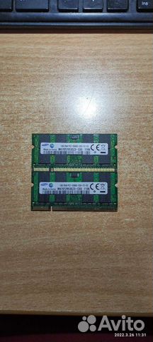 Память для ноутбука. DDR2 1Gb