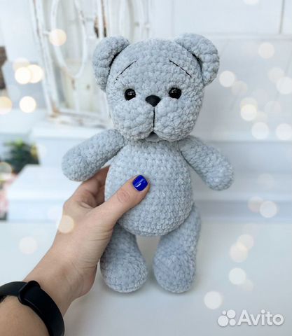 Мягкая вязаная игрушка Мишка Тедди. Мишка. Медведь