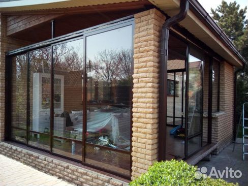 Окна на веранду Раздвижные алюминиевые