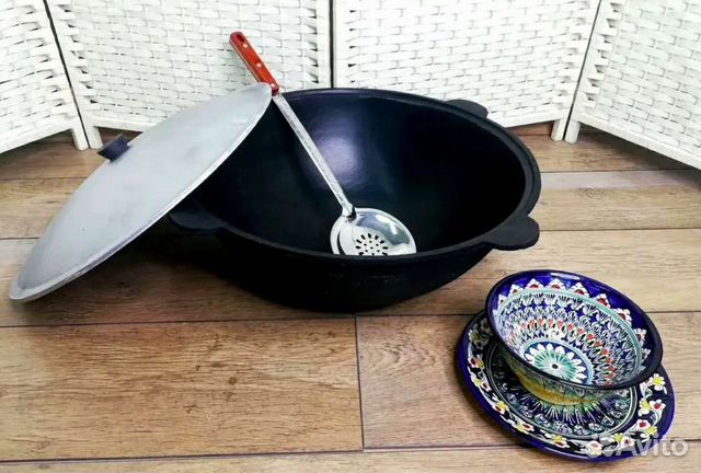 Казан чугунный 16 литров + шумовка