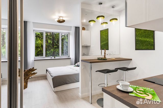 

Квартира-студия, 28 м², 1 кровать