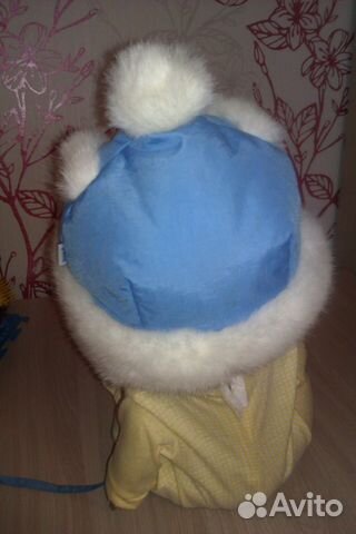 Шапка зимняя голубая Шапка зимняя голубая