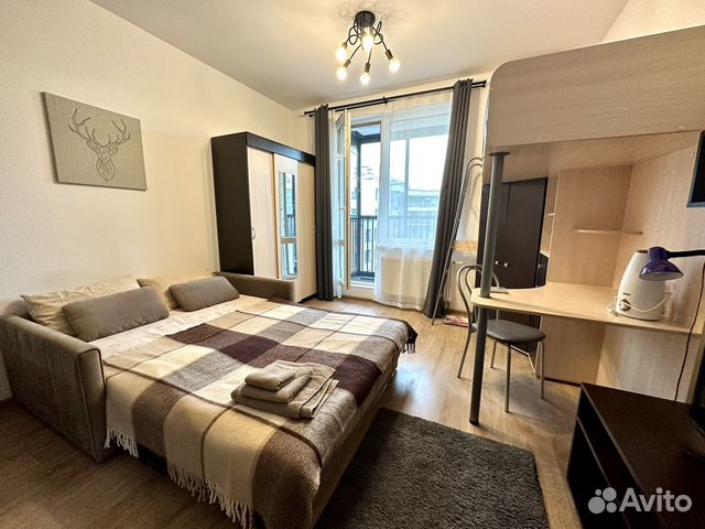 

Квартира-студия, 28 м², 2 кровати