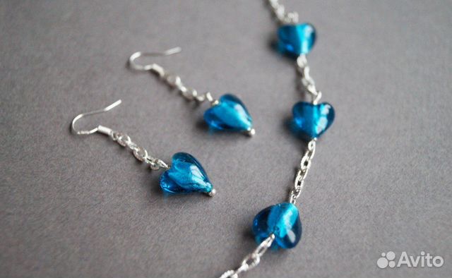 Серьги и браслет 