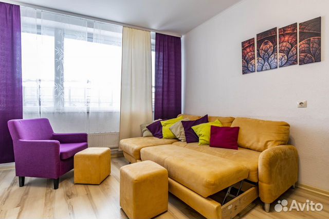 

1-к. квартира, 61 м², 2 кровати