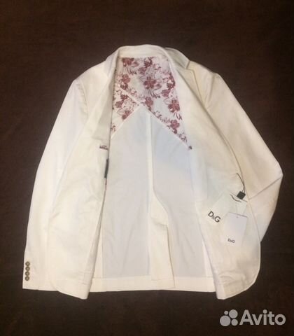Пиджак белый DG (Дольче Габбана) 50-52 Новый