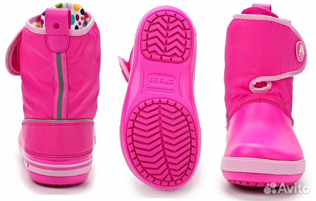Сапоги дутики на липучке Crocs Kids Crocband