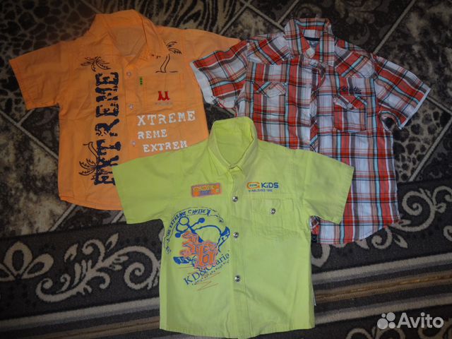 Рубашки летнии на мальчика