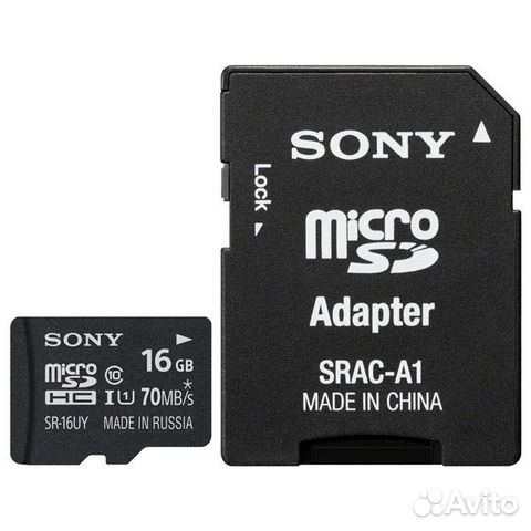 Карта памяти Sony 16 Gb micro sdhc 10 класс