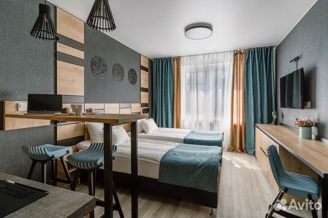 

Квартира-студия в апарт-отеле, 24 м², 2 кровати