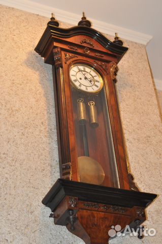 Старинные немецкие жильные настенные часы 12