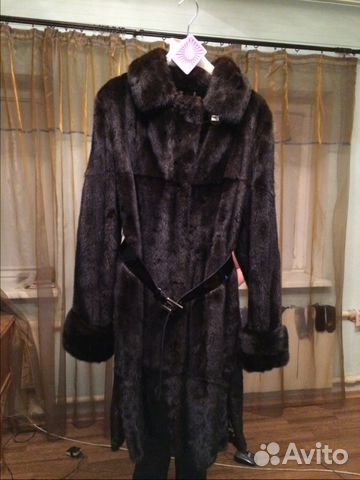 Шуба из норки Black lama Шуба из норки Black lama
