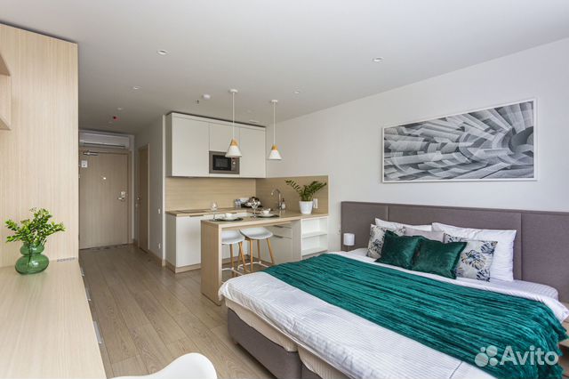 

Квартира-студия, 27 м², 2 кровати