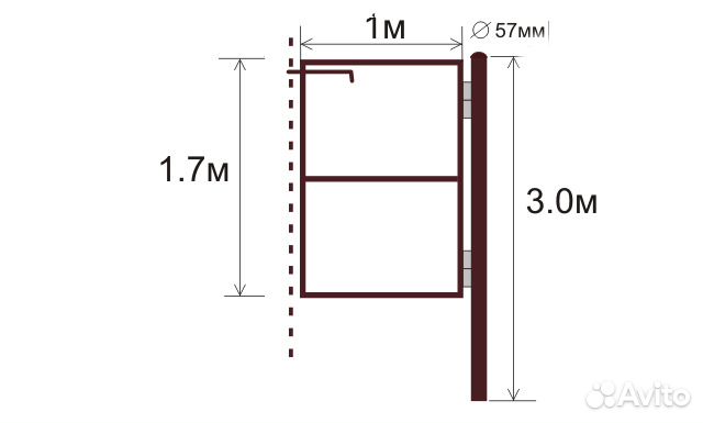 Каркас калитки (1.7х1)