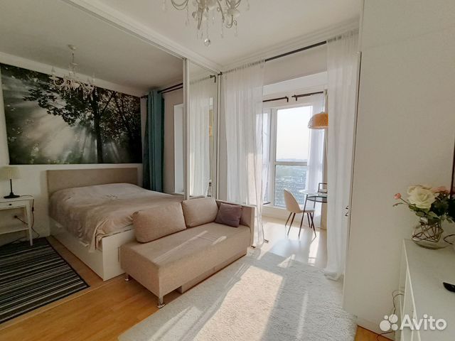 

Квартира-студия, 33 м², 2 кровати