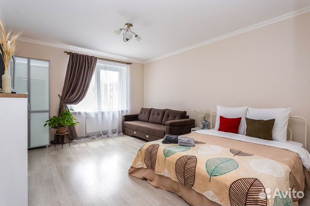 

1-к. квартира, 46 м², 2 кровати