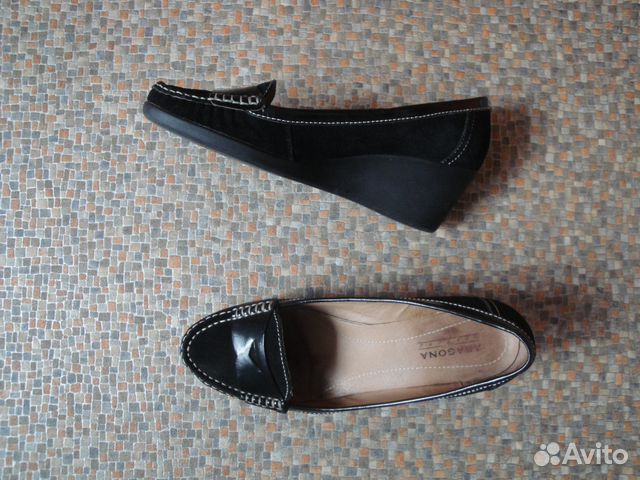 Туфли черные замша р. 39, на платформе Туфли черные замша р. 39, на платформе