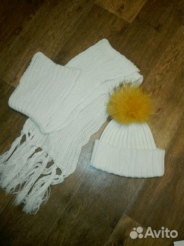 Комплект шарф и шапка женский