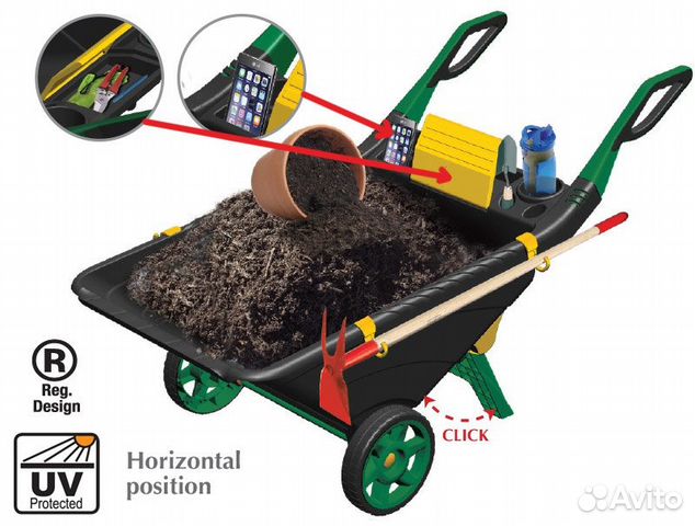 Садовая тачка тележка Garden Cart 122x59x71см Садовая тачка тележка Garden Cart 122x59x71см