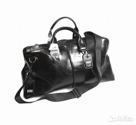 Мужская кожаная сумка HugoBoss дорожная спорт Мужская кожаная сумка HugoBoss дорожная спорт