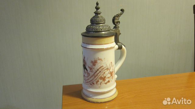 Пивная кружка с литофанией, Германия, 4/10 литра