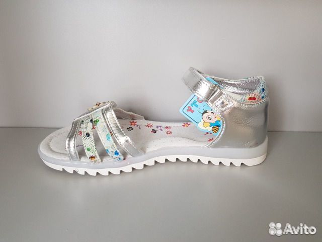 Новые серебристые босоножки /36 р 23.5 см