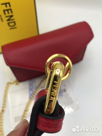 Красная Fendi Фенди на Сумка пояс с пряжкой