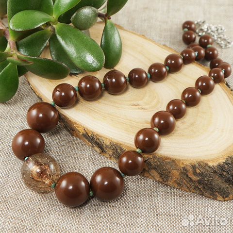 Бусы Шоколадные