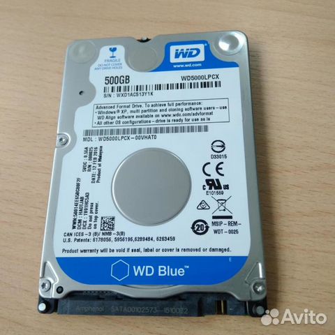 Жесткий диск WD Blue 500 Gb