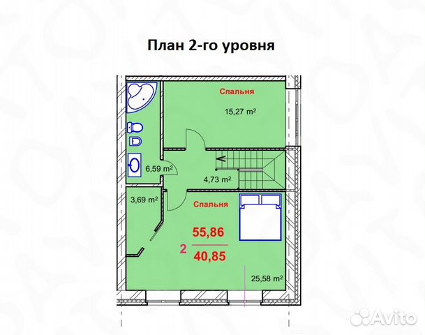 4-к квартира, 119.7 м², 3/4 эт.