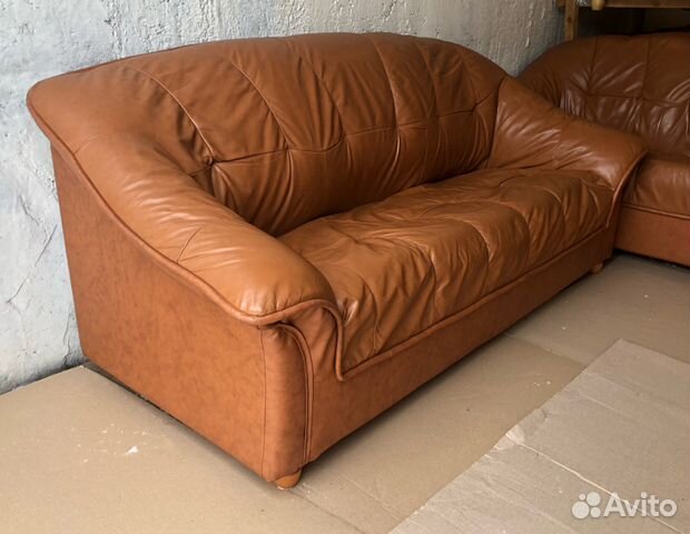 Кожаный диван из Финляндии, 3-ка, идеальн. сост