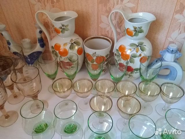 Подсвечник,штофы, фужеры СССР