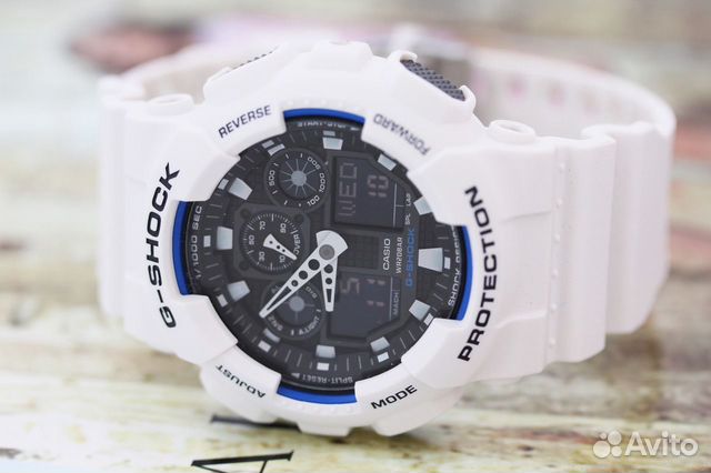 Новые мужские часы Casio Ga-100B белого цвета Новые мужские часы Casio Ga-100B белого цвета