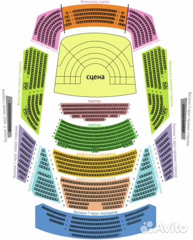 Схема зала новой сцены мариинского театра с местами